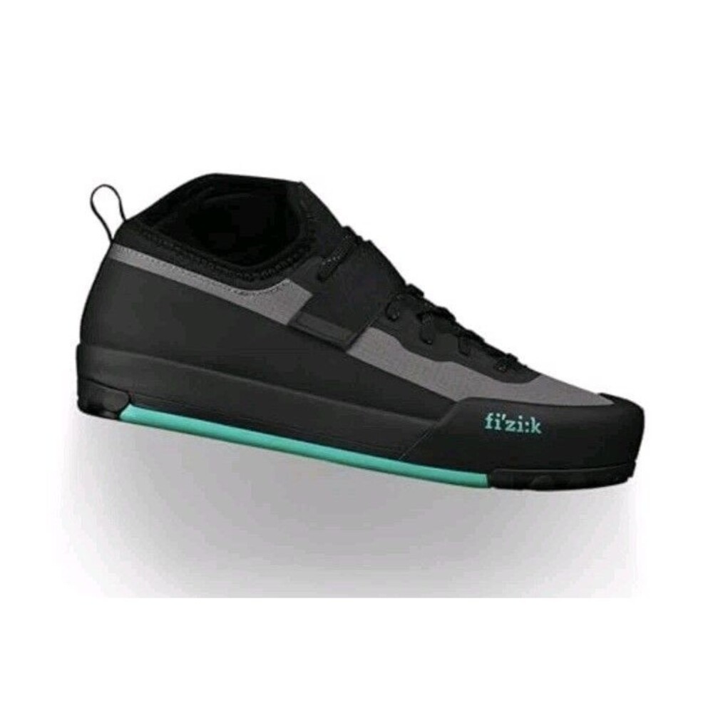 Fizik Gravita Tensor Clip-in,MTB Gravity Racing Shoes, Grey/Aquamarine, 13.5-14